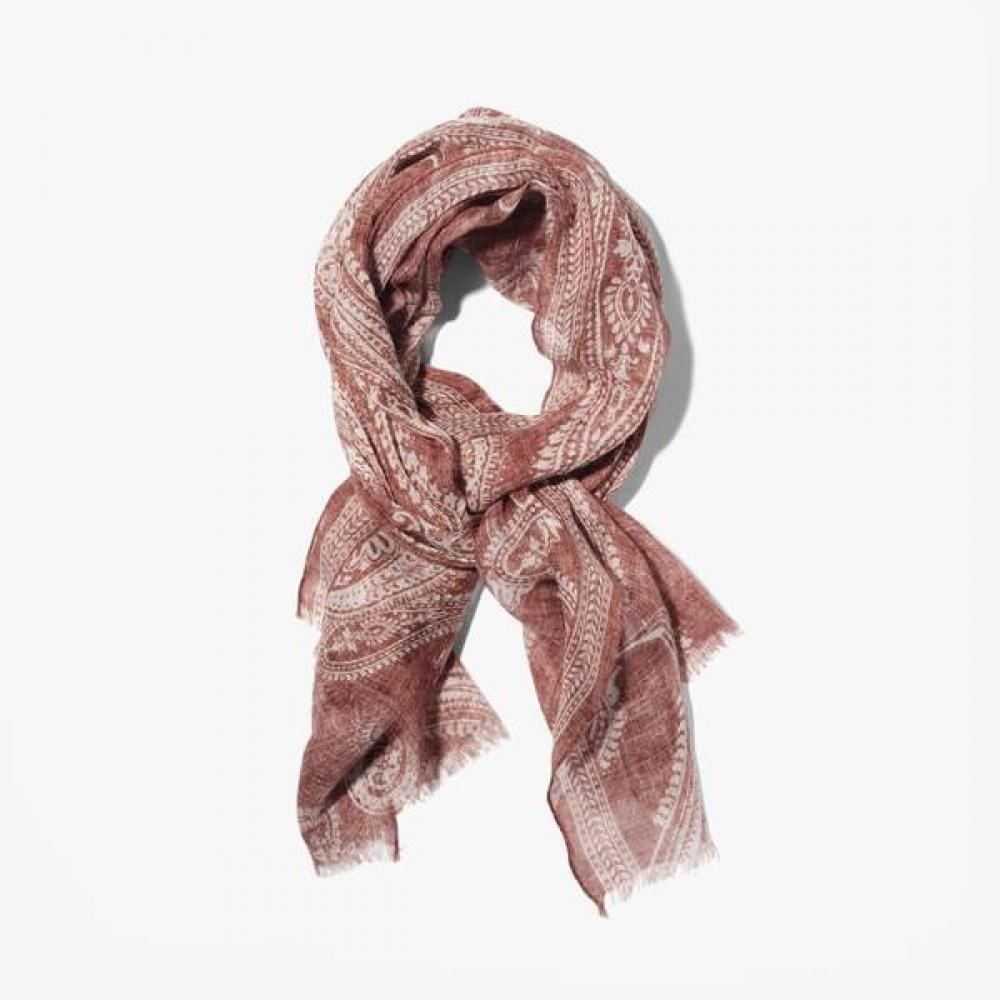 

Paolo Albizzati Printed Linen Scarf Paisley 1 Brown Azf1m80004a50 Brown (BROWN)/FREE