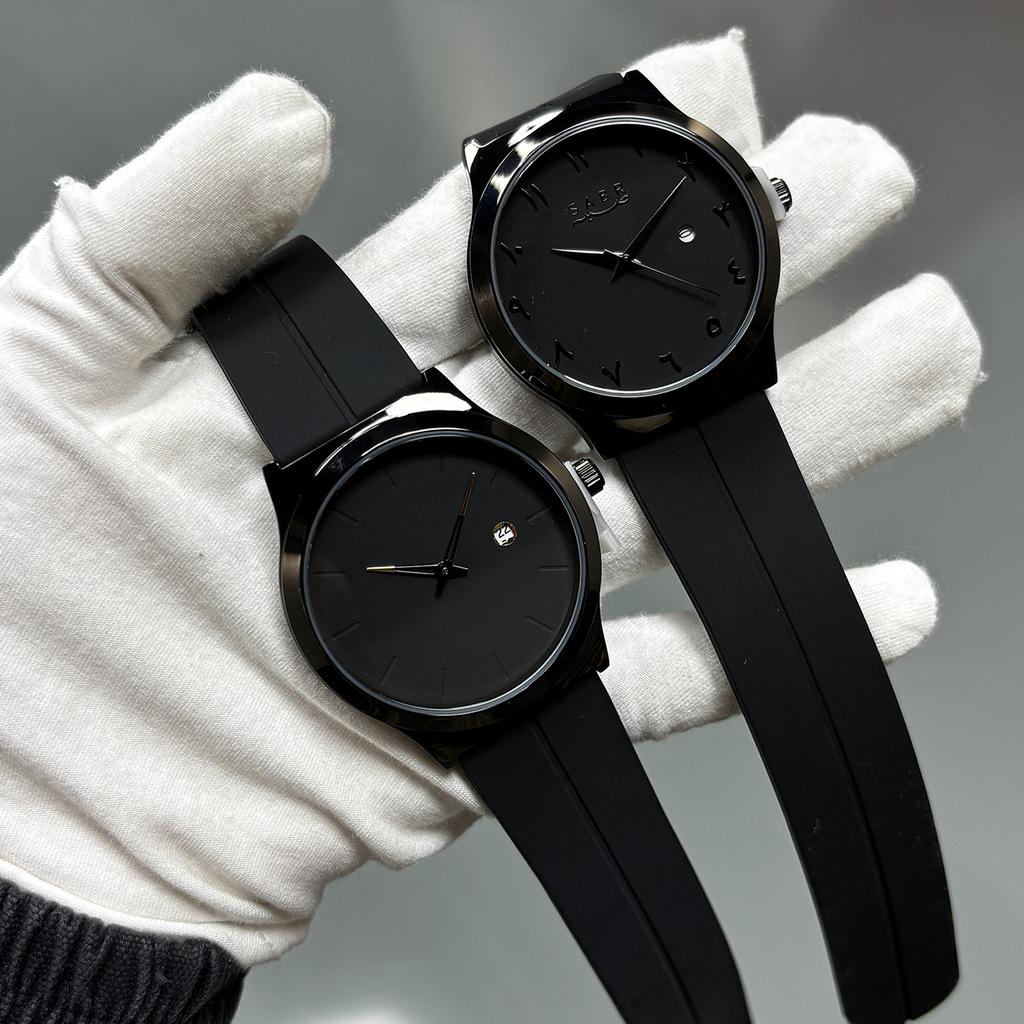 New Stylish Elegant Unisex Quartz Watch Stainless Steel Alloy Dial Silicone Magnetic Strap 3Atm Waterproof Sport Watch