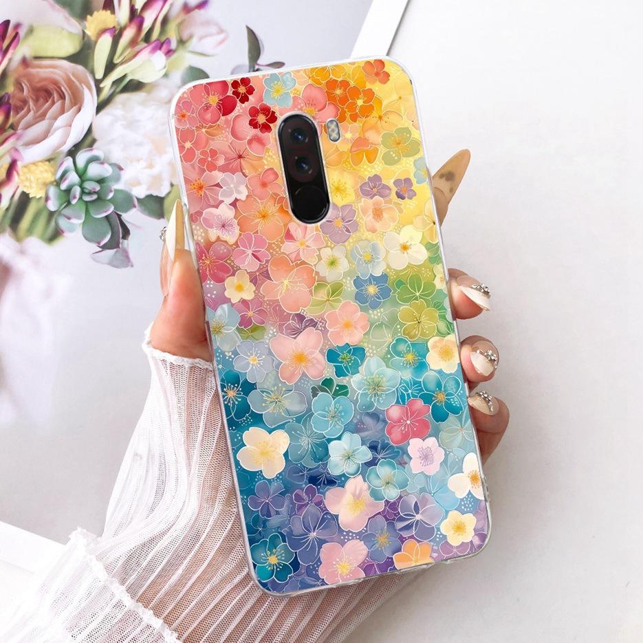For Xiaomi Pocophone F1 Case Luxury Flowers Butterfly Painted Cover Soft Slim Phone Case For Xiaomi Poco F1 PhoneF1 PocoF1 Shell