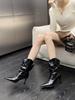 2025 Autumn New Pointed Thin Heel High Heel Temperament Thin French Fashion Sexy Beauty Female Internet Celebrity Short Boots