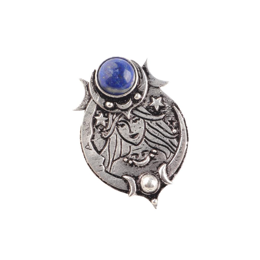 925 Sterling Silver Lapis Lazuli Gemstone Handcrafted Pendant For Girl's 1.63" CP-22-42