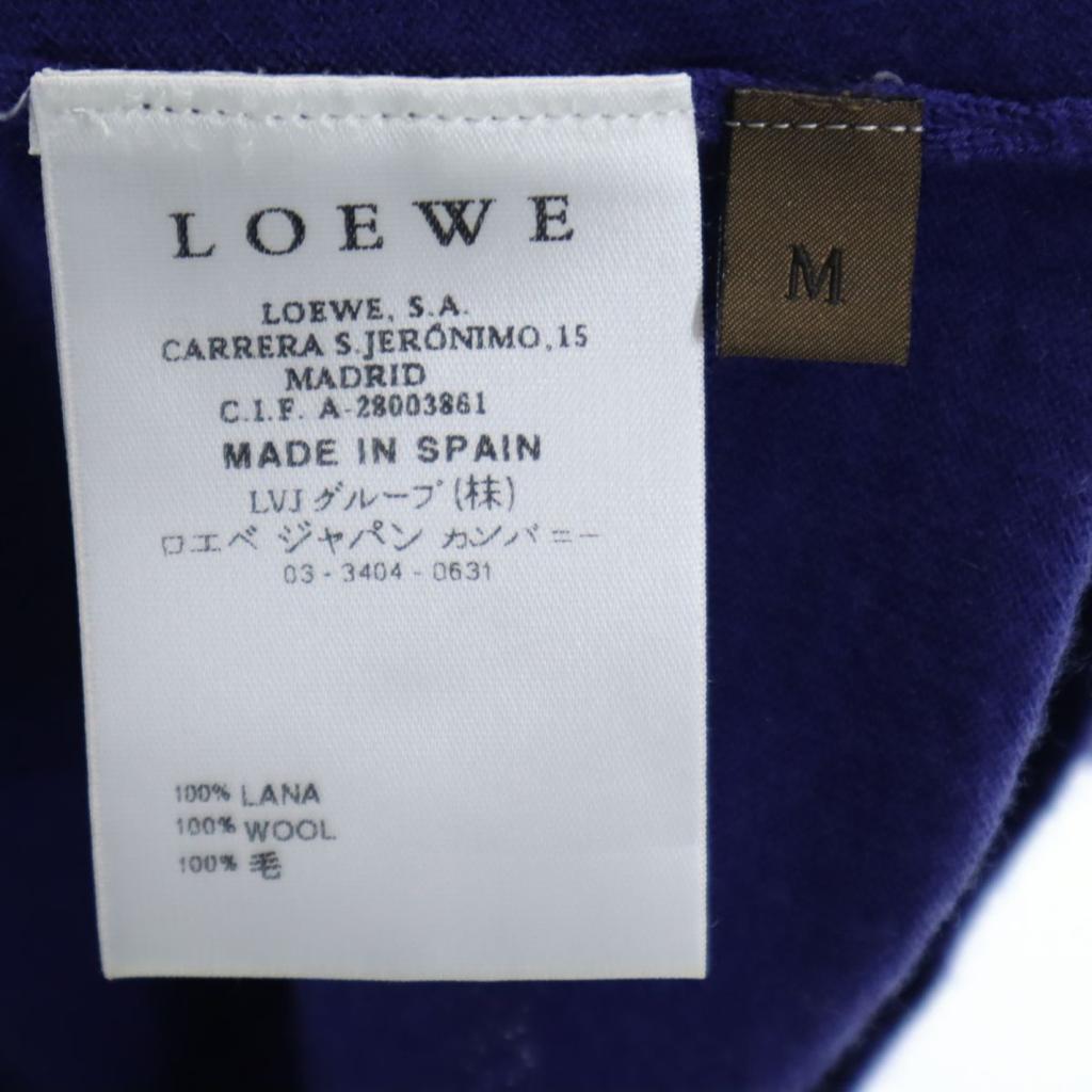 LOEWE Short sleeve wool sweater M blue knit Women Used
