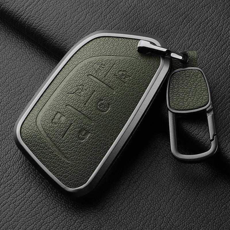 Car Key Cover Accessories for Cadillac Escalade 2024-2025 Key Case Leather Escalade High-end Car Key Case Buckle Anti-scratch
