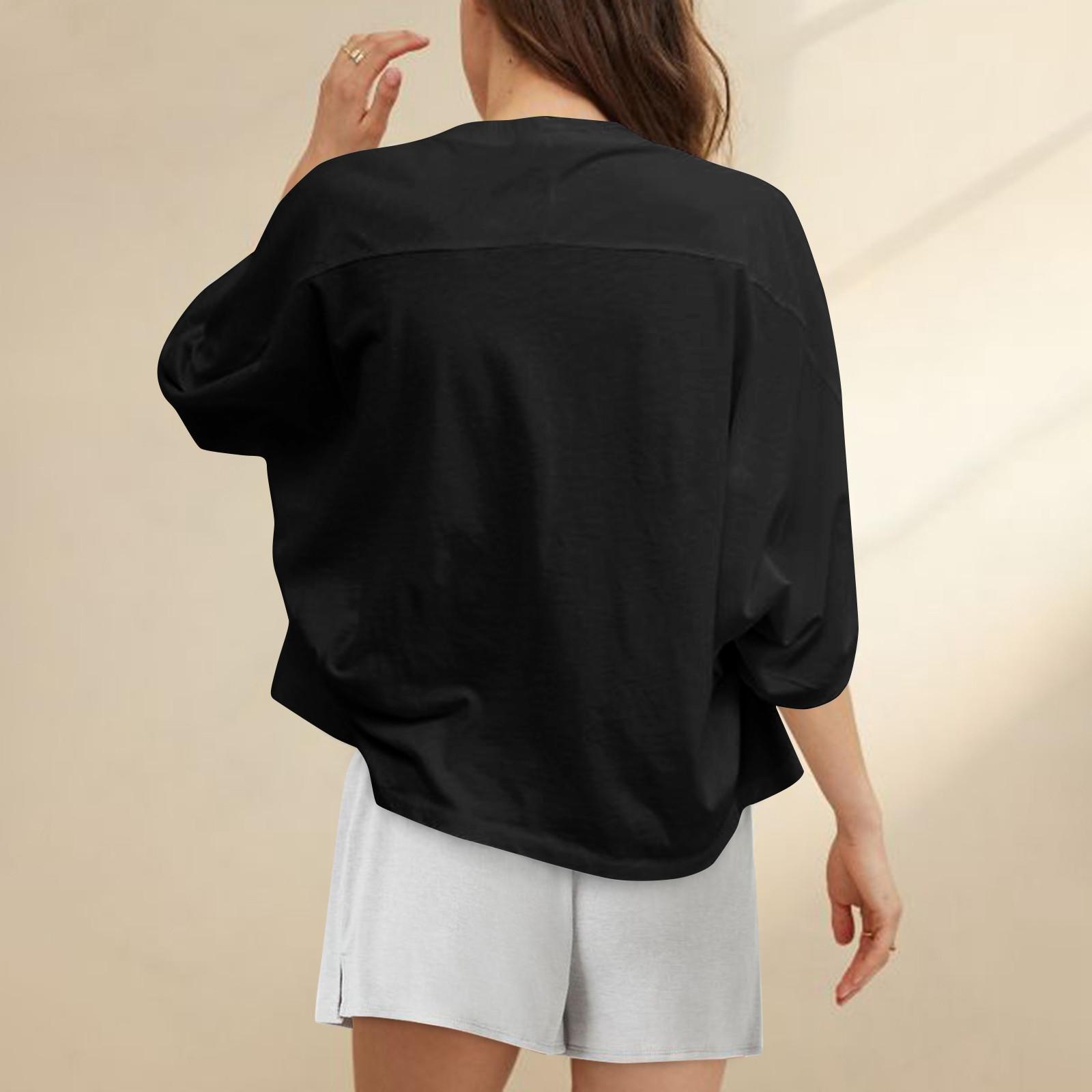 Футболка с пышным подолом на пуговицах — фото 4