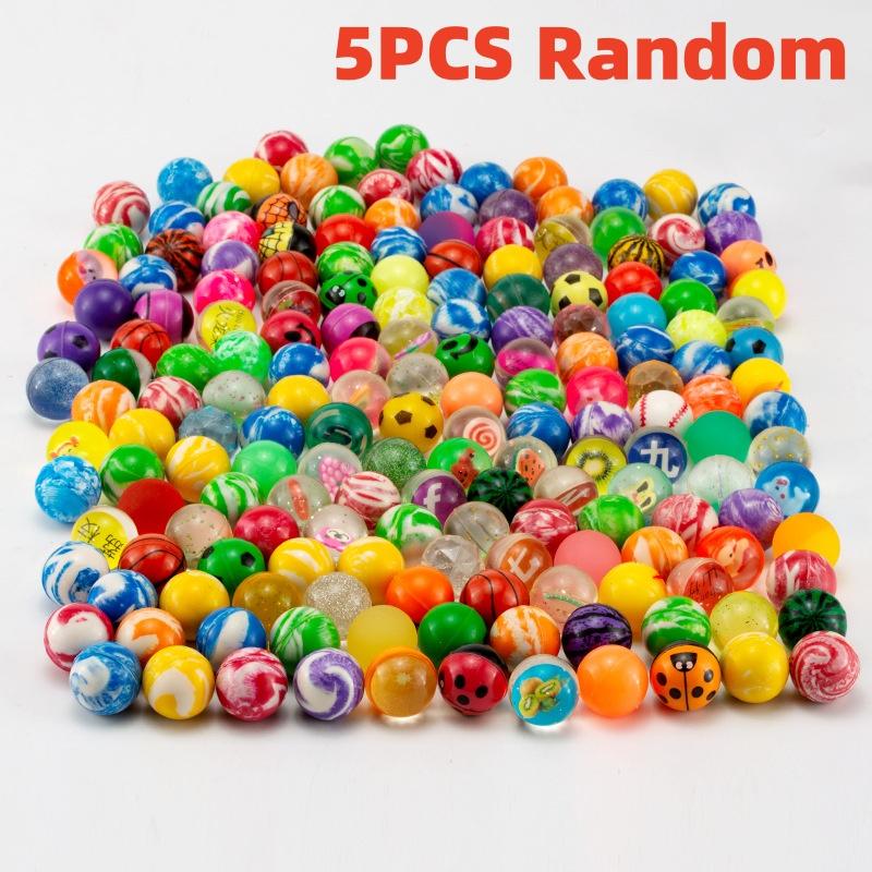 5/12/20/24Pcs  Fun Toys A Wide Variety Of Styles Bouncing Ball Mixed Jumping Solid Floating Bouncing Elastic Rubber Ball Toys