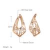 Trend  Rose Gold Earring For Women Micro Wax Inlay Natural Zircon Hollow Flower Unusual Vintage Fashion Daily Jewelry