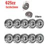 10pcs Miniature Bearings 685zz 608z 625ZZ Silent Small Bearing Deep Groove Mini Ball Bearing Carbon Steel for Skateboard Scooter