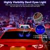 Car Rear Window LED Devil Eyes Light USB Powered with 11 Modes and Adhesive Mount