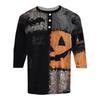 Men's Halloween Printed  Collar Three-Quarter Sleeve