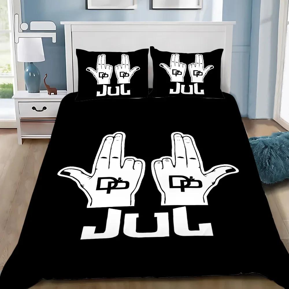 Duvet Cover Rapper Jul C'Est Pas Pillowcase Bedding Des Lol Set Adult Boygirl Bedroom Decoration Single Double Large Size Bed