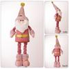Standing Christmas Telescopic Doll Ornaments Pink Merry Christmas Decoration  New Year Supplies