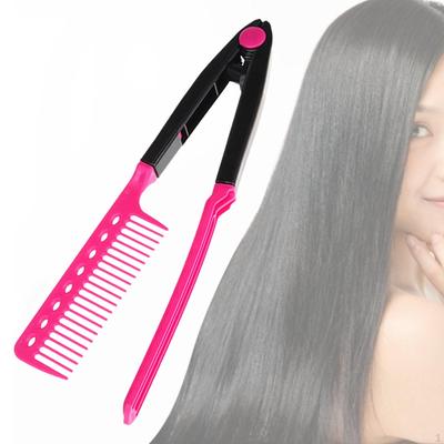 V Shaped Hair Straightener Comb Portable Flat Iron for Tangled Unkempt