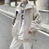 Men's Suede Fleece Retro Windbreaker: Spring/Autumn, Black, Wear-Resistant, Trendy Rogue Brand Jacket