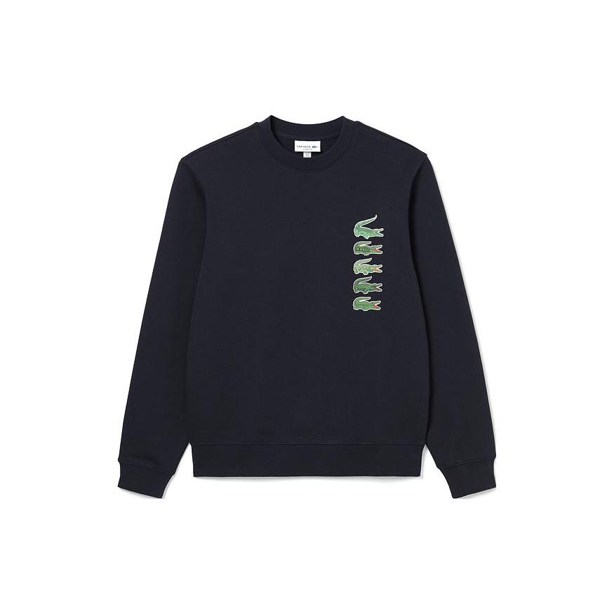 LACOSTE Crocodile-print Cotton Sweatshirt SH3581-HDE 3