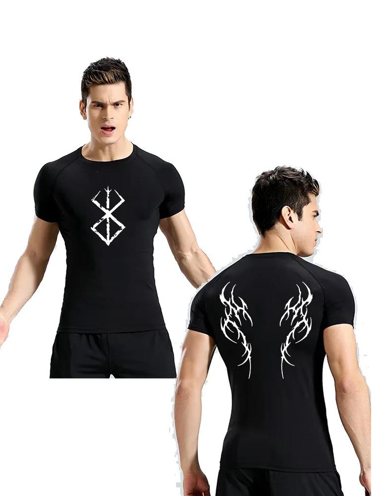Men's Quick Dry Fitness Round Neck T-shirt for Running & Weightlifting