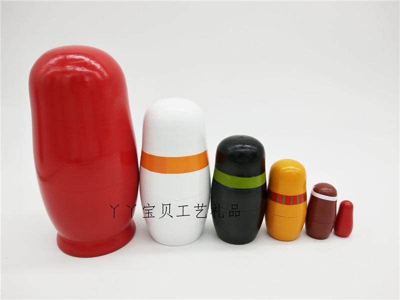 Santa Claus Matryoshka Doll: Six-Layer Wooden Educational Toy & Home Decor Gift