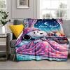 Cute Dog Sweet Dreams Blanket Flannel Blanket for Bed, Sofa, Camping, Hiking, Picnic Essentials, Gift for Family Fan Gifts