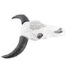 Resin Bull Head Wall Hanging Decoration Long Horn Animal Sculpture Background Wall Home Ornament