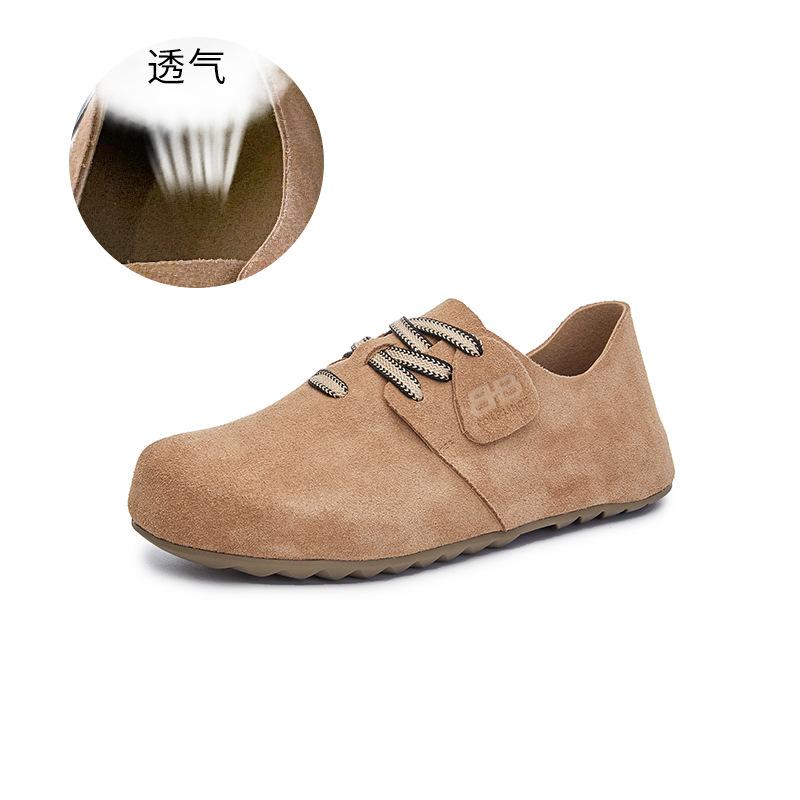 

Кожаные ретро-туфли 2025 года, весна, новые, большие, уродливые, милые, модные туфли, повседневные, универсальные, женские туфли, темпераментные, белые туфли 35 хаки