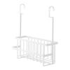 Yamazaki Jitsugyo Connecting Hook Bathroom Basket White W30 X D12.5 X H35.9cm Tower Floating Storage Bathroom Storage Rack Connectable Large Capacity