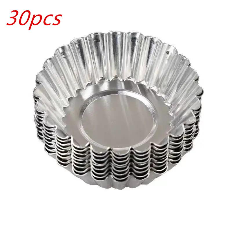 10/20/30 Pezzi Stampo per Tarte all'Uovo Buona Conducibilità Termica Leggero e Durevole Facile da Sformare per Cuocere Mini Tarte Torte Cupcake Muffin