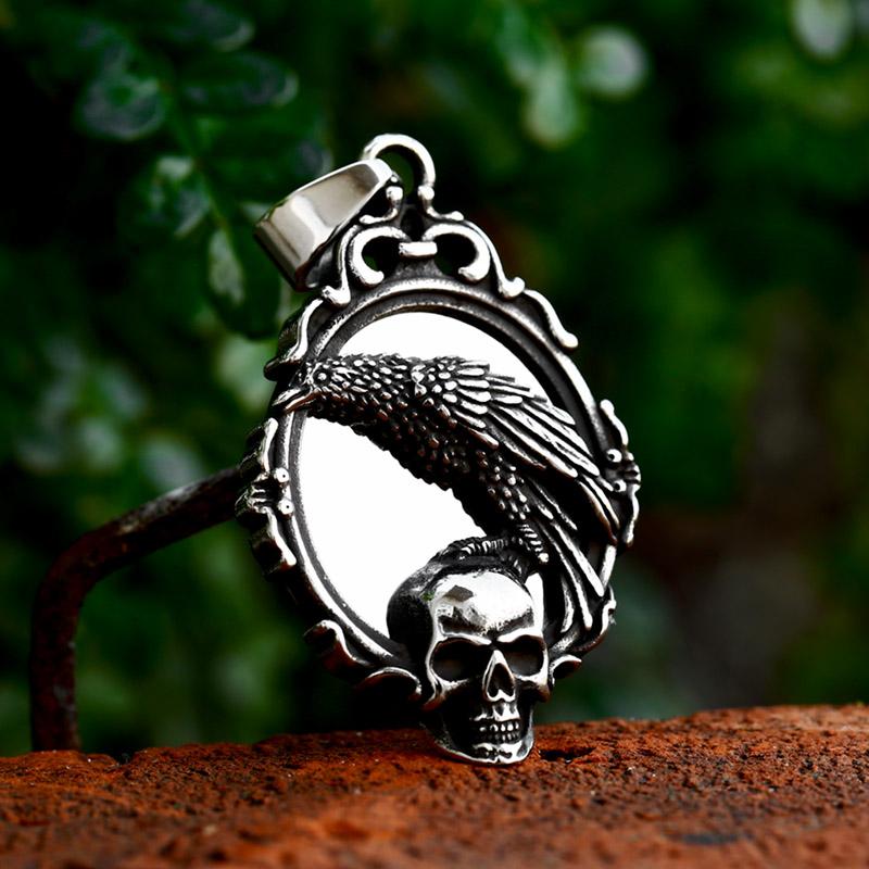 Nordic Vikings Wolf Tooth Pendant Necklace 316L Stainless Steel Hip Hop Rock Fashion Leather Rope Chain Jewelry Gifts