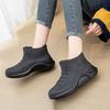 Summer Fashion Short Tube Rain Boots Waterproof Shoes Women's Rubber Shoes Kitchen Work Rain Boots Rain Boots Non-Slip Overshoes