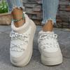 Thick Soled Cross Strap 2025 Autumn and Winter New Fashionable and Plush Thick Warm Short Tube Cotton Shoes