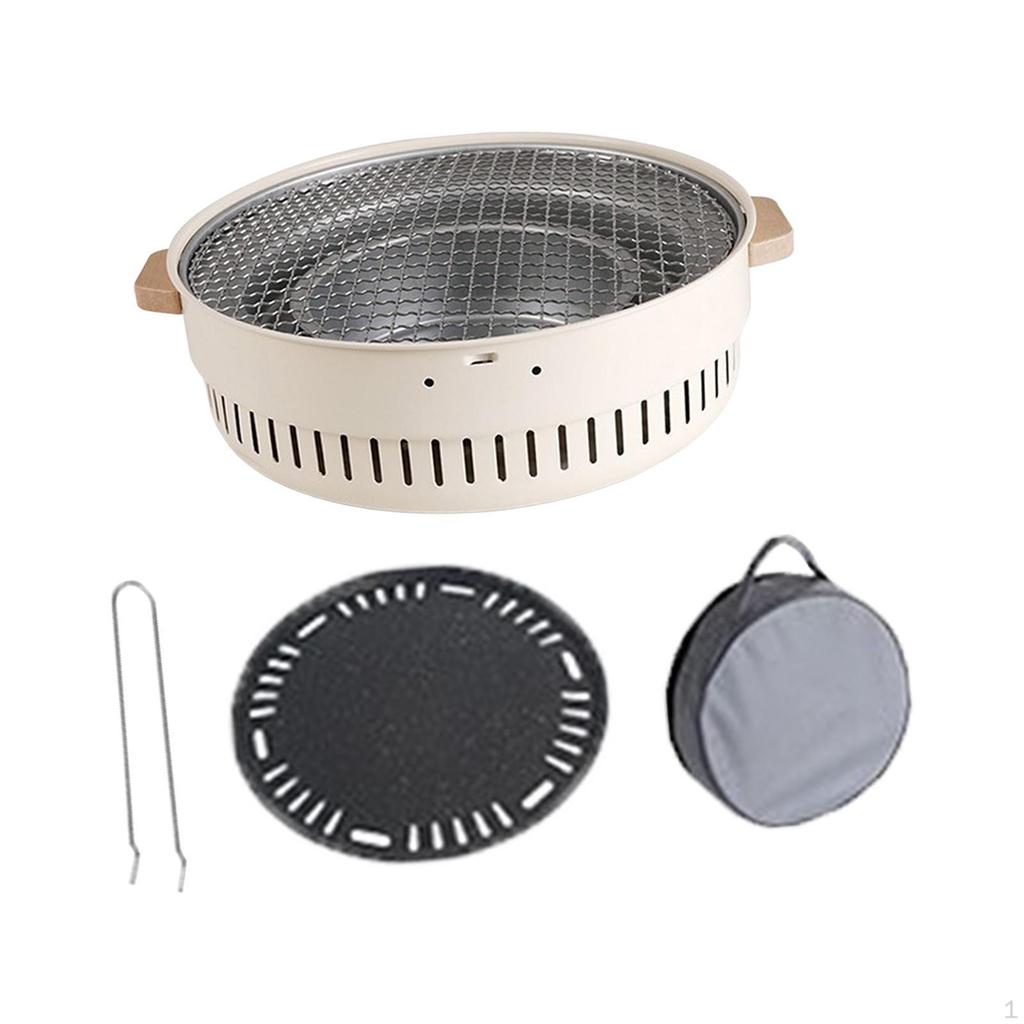 Camping Grill Wood Burner Multipurpose Tea Fire Meat Steak Grilling for Hiking Beach