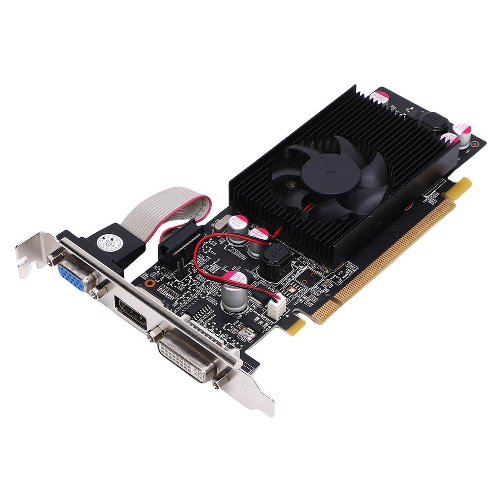 GT 610 1GB GDDR3 Graphics Card High Speed 1000MHz PCIe 2.0 X16 Video Graphics Card with Silent Cooling Fan for PC