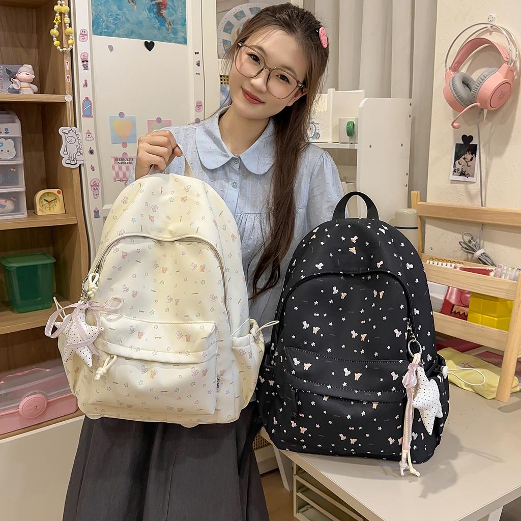 Schoolbag Schoolbag Female College Student Computer Ins Wind Niche Junior High School Girls Backpack High Value Large Capacity Cute Backpack