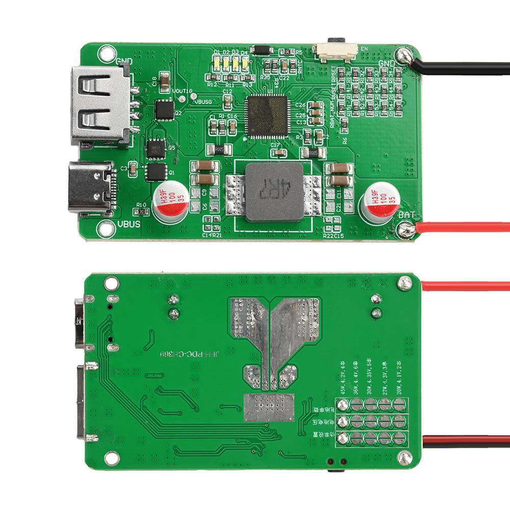 45W PD QC Full Protocol Bi-directional Fast Charging Mobile Power Module DIY Charger 2-6S Li-ion Battery Protection Motherboard