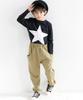 Bee Print Size x Black T-Shirt, Girls, Boys, Kids, Spring, Autumn, Winter, taa05043, 140cm, 07.BIGSTAR