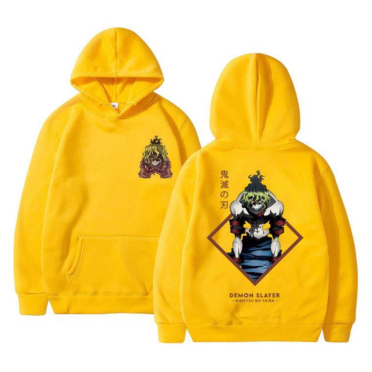 

Японское аниме Demon Slayer Gyutarou, двусторонняя толстовка с принтом, унисекс, женские флисовые хлопковые толстовки, мужская толстовка большого размера в стиле манга 4XL