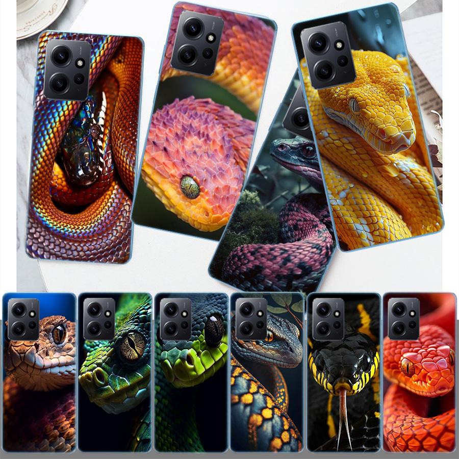 Forest Vipers And Pythons Phone Case For Redmi 12 13C 12C 15C 9 10 10C Note 13 Pro Plus 14 15 Pro 9T 9C 9A TPU Soft Cover Clear