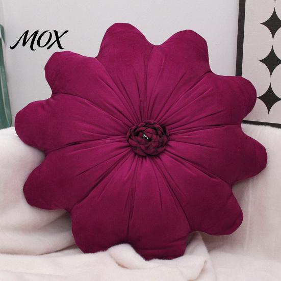 Stuffed Flower Shaped Pillow Round Throw Pillow, 16 Inch Decorative Cushion, Soft for Living Room Shape Sofa Couch Bed Chair Velvet Pillows