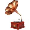 Vintage European-Style Gramophone Ornament: Nostalgic Record Model for Living Room or Wine Cabinet Decor