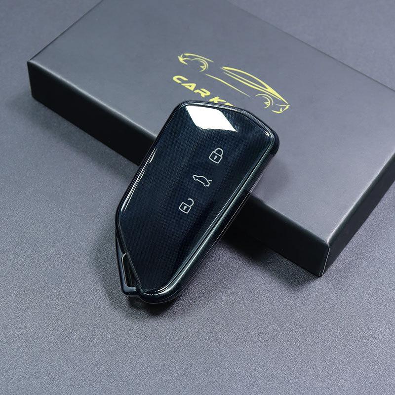 

Чехол для ключа Volkswagen Golf 8 для моделей восьмого поколения и Teramont X, ID.4X, ID.6X - Накладка-чехол для женщин прозрачный черный