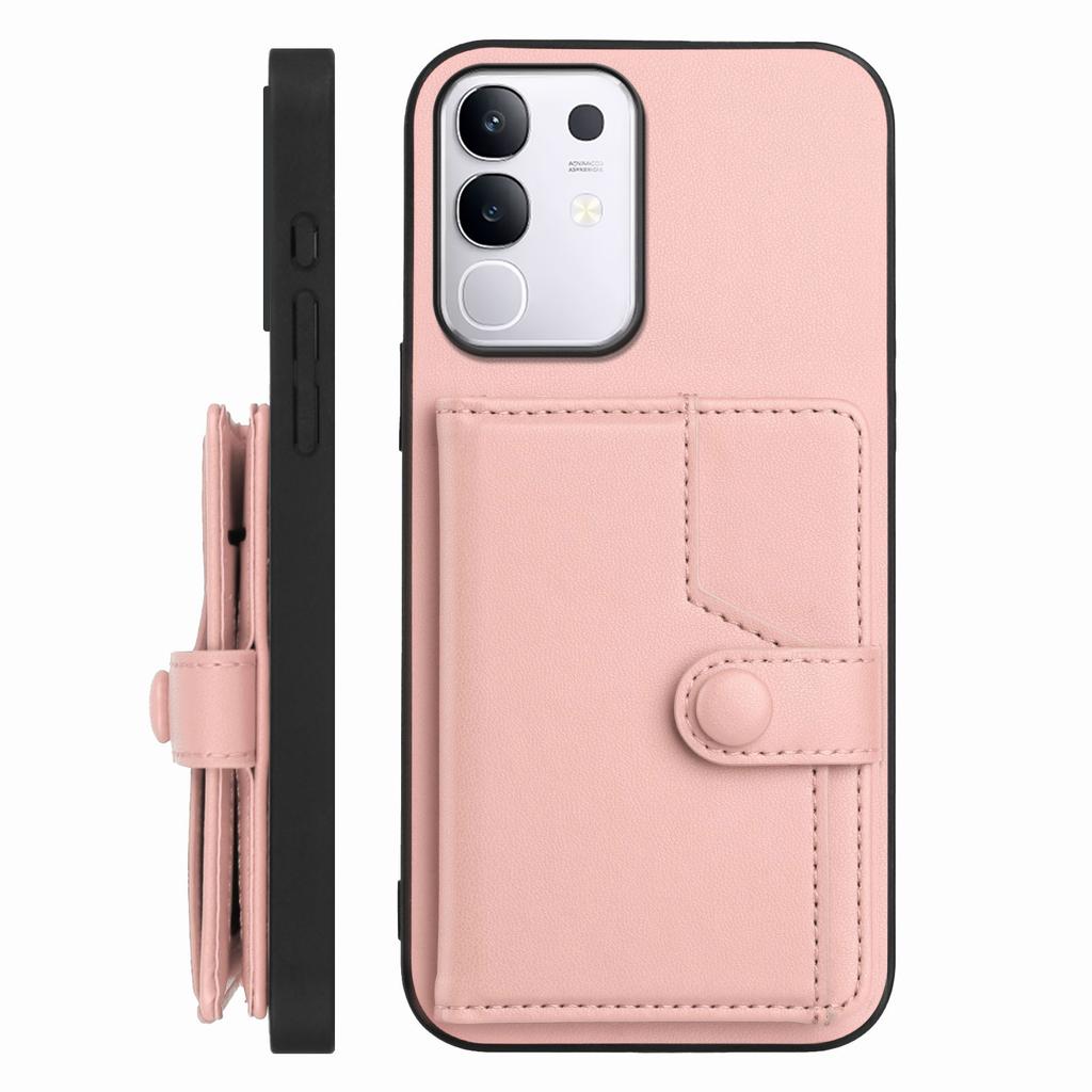 For vivo T4x 5G/vivo Y300t 5G/vivo iQOO Z10x 5G/vivo Y29 4G Case RFID Blocking Card Holder Kickstand TPU + PU Leather Phone Back Cover