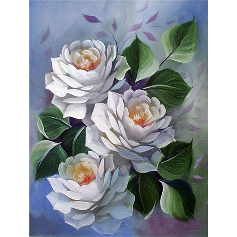 

5D DIY алмазная живопись цветок Алмазная вышивка роза полная круглая мозаика картина горный хрусталь вышивка крестиком пейзаж Настенный декор Full Round 20x30CM