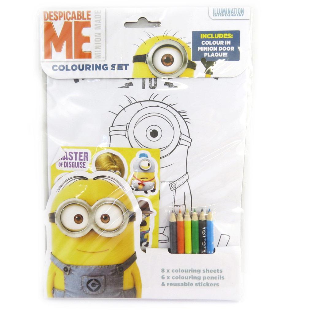 Minions [M8324] - Set coloriage poster 'Minions' (21x19 cm)