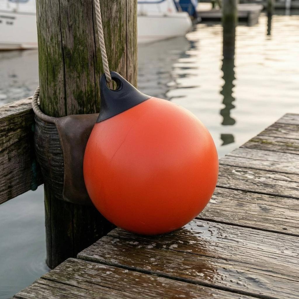 Boat Anti-Collision Buoy 4 Mm Thick PVC Inflatable Buoy Marine Gear Smooth High Visibility
