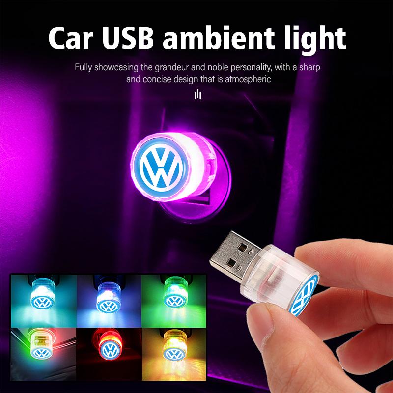 For Volkswagen VW Car Accessories Atmosphere Lamp Ambient Light Multi-colors Golf 4 5 6 7 Polo Jetta Sagitar Magotan Passat B5 ze7