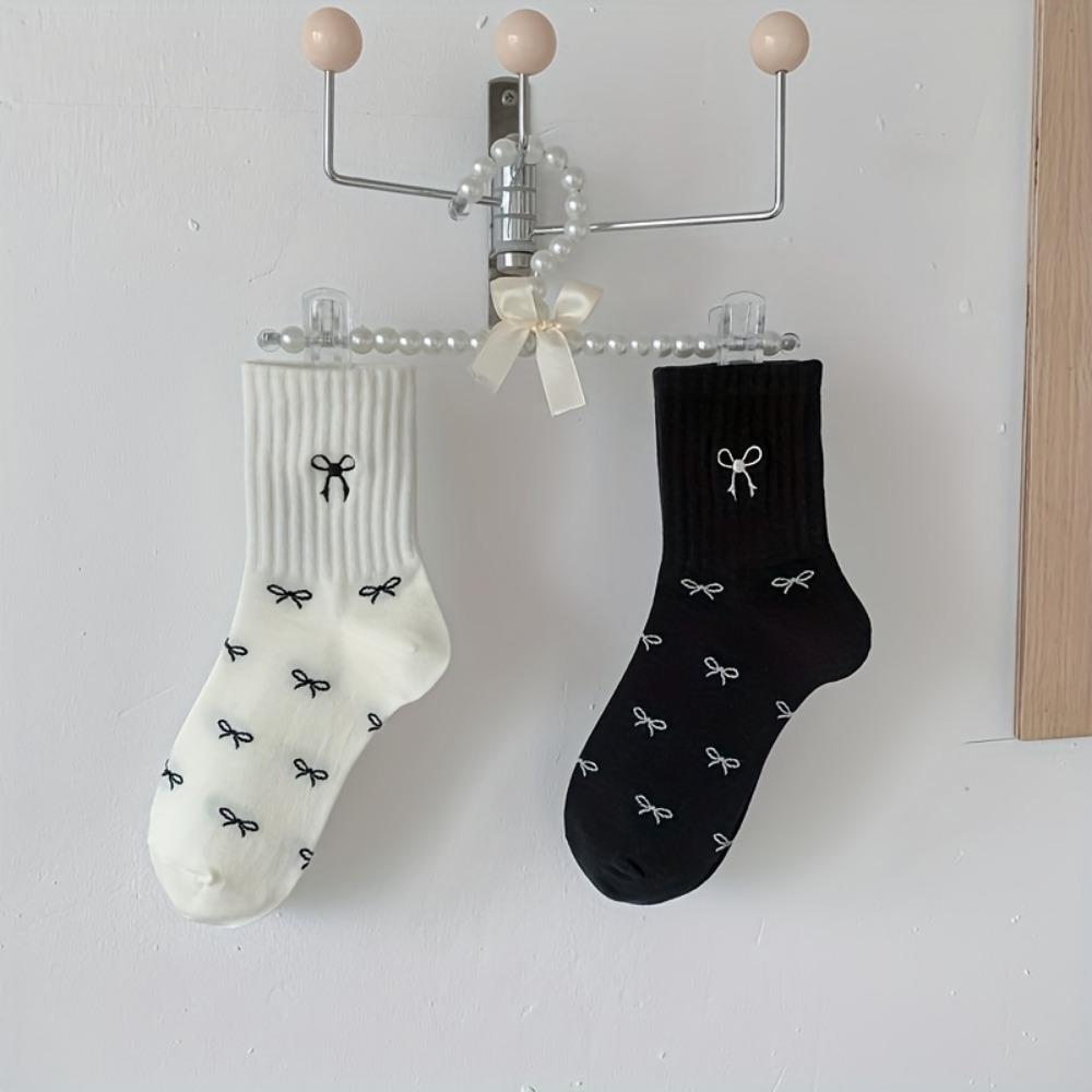 5 Par Dam Bomullsankelsockor med Rosettmönster - Andningsbara, Svettabsorberande, Stickade Korta Sockor