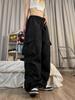 Women's American Retro Wide-Leg Pleated Jogger Pants - Hip Hop Style, Casual & Versatile