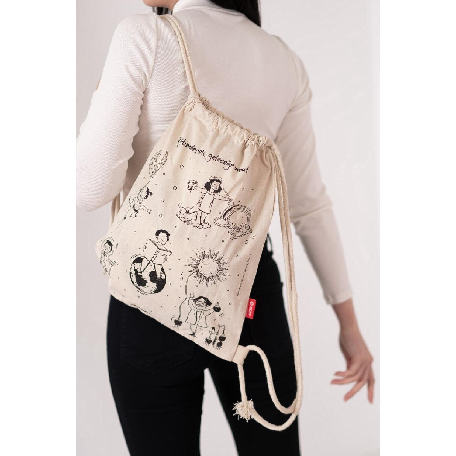 

Рюкзак із сирої тканини на тему дитячих мрій 40 x 60 + 60 x 100