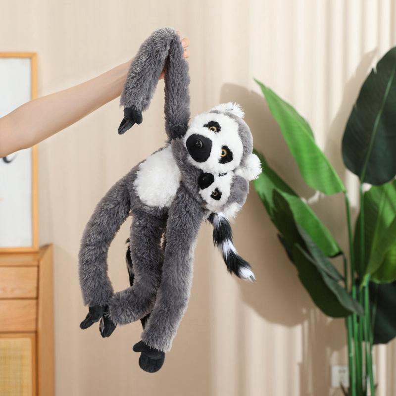 50/70cm Simulation Long Arms Monkey Plush Doll Mother Child Lemur Sloth Orangutan Plush Toy Home Decoration Gift For Children
