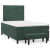 3137716 vidaXL Lit à sommier tapissier et matelas Vert foncé 120x200cm Velours