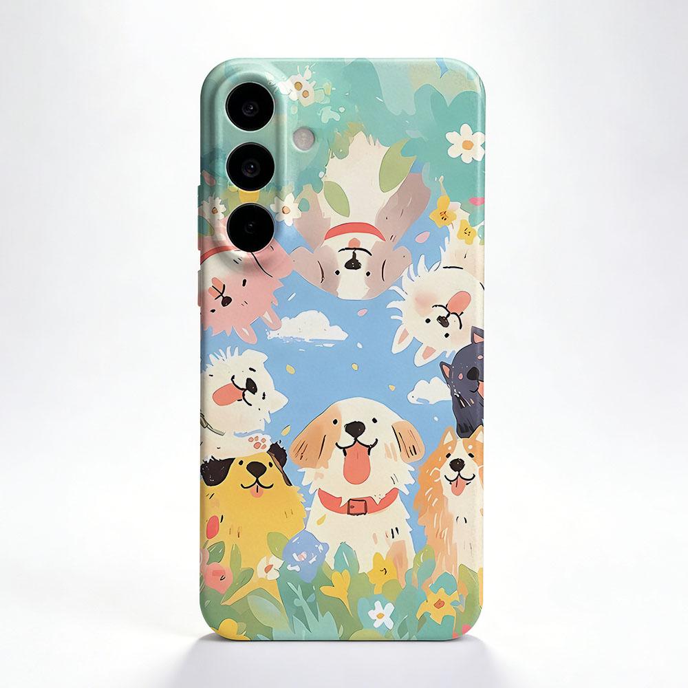 

Cartoon Dog Pattern Phone Case for Samsung Galaxy S20 S21 S22 S23 S24 S25 S26 FE Plus Note20 Ultra 4G 5G Glossy Film PC Cover Samsung S26 Plus 5G