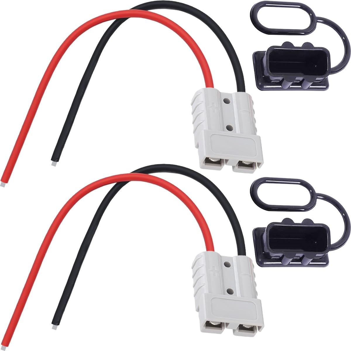 

DAOKAI Forklift Charging Plug Cable, 50A 600V Quick Connector/Disconnect Connector with 10AWG 60cm
